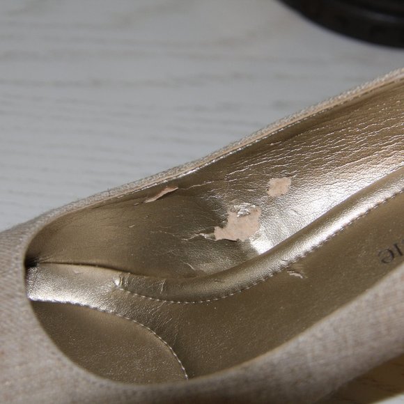 Kelli Katie Denise heel in natural cloth, size 7 - Picture 5 of 6